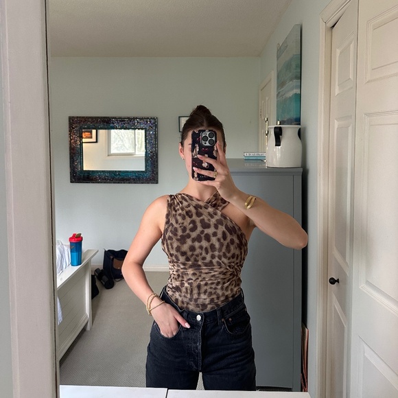Zara Leopard Print Bodysuit - Picture 1 of 1